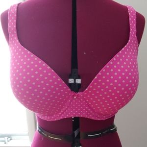 Soma pink polka dot bra